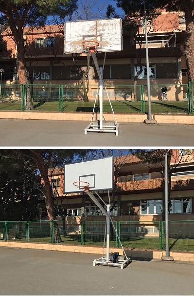 canasta de baloncesto portatil